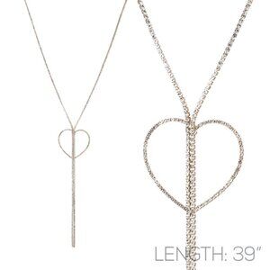 Elegant Silver Heart Necklace